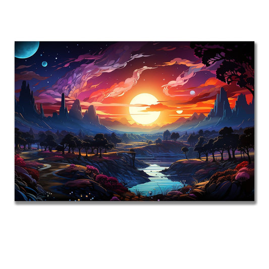 Tablou Canvas apus vibrant la orizontul marii | The Print Studio