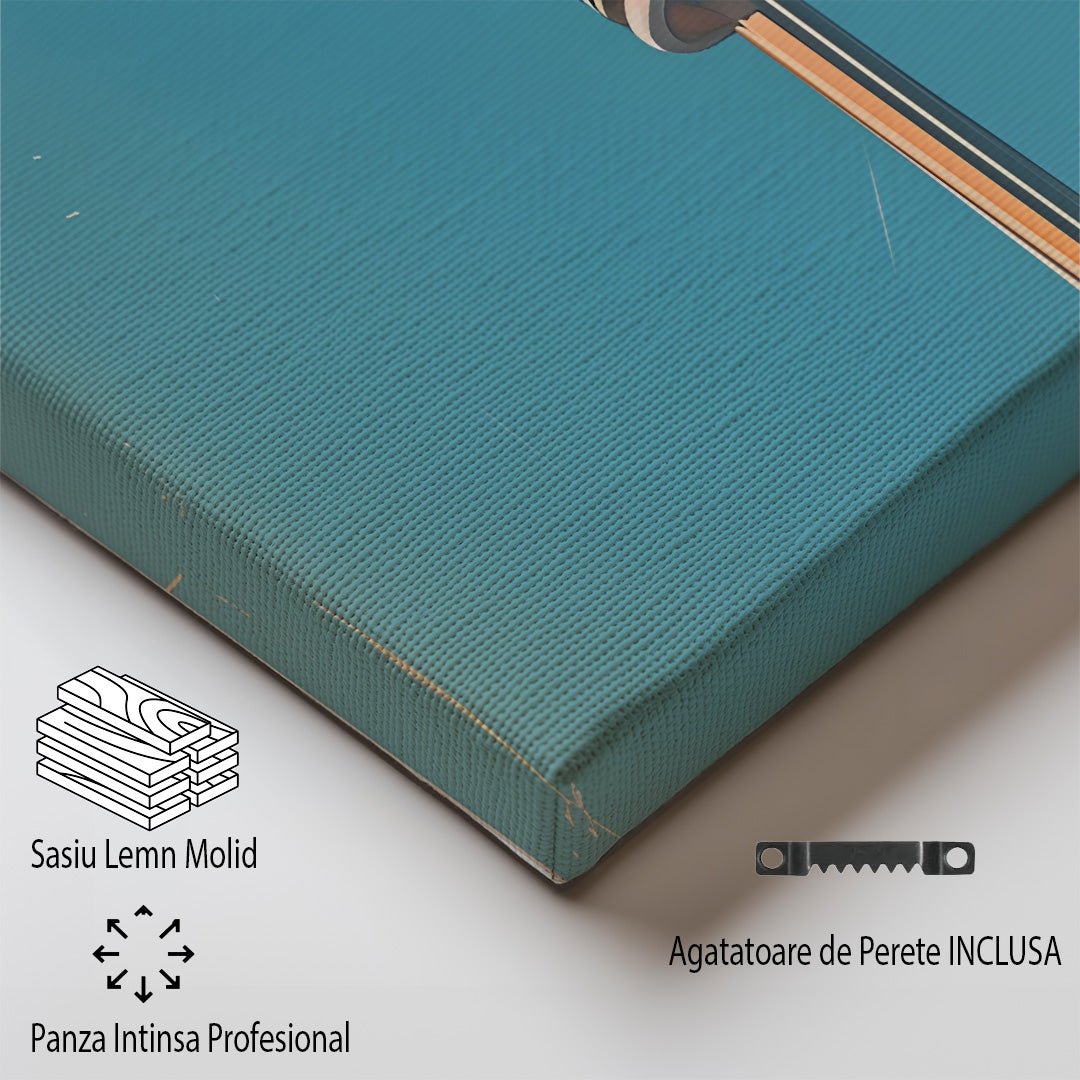 Tablou Canvas CN Tower Toronto pe cer albastru retro | The Print Studio