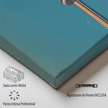 Tablou Canvas CN Tower Toronto pe cer albastru retro | The Print Studio