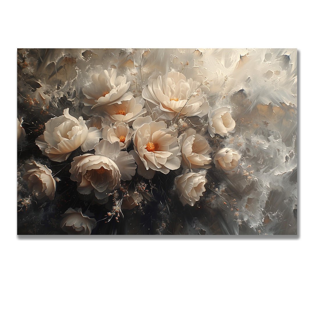 Tablou Canvas flori albe delicate si realistice | The Print Studio