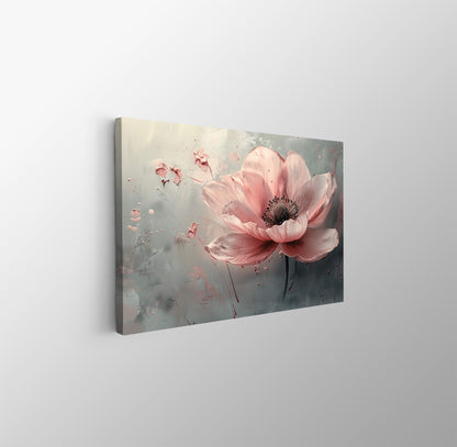 Tablou Canvas Floare Roz diafana in stil abstract modern | The Print Studio