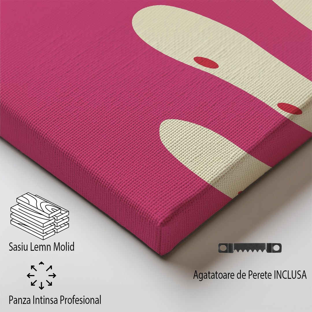 Tablou Canvas coral plutind vibrant in stil minimalist | The Print Studio