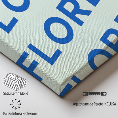 Tablou Canvas catedrala Firenze, albastru vibrant, design modern | The Print Studio