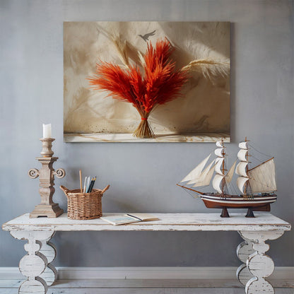Tablou Canvas Buchet Iarba Pampas Decor Minimalist Realist | The Print Studio