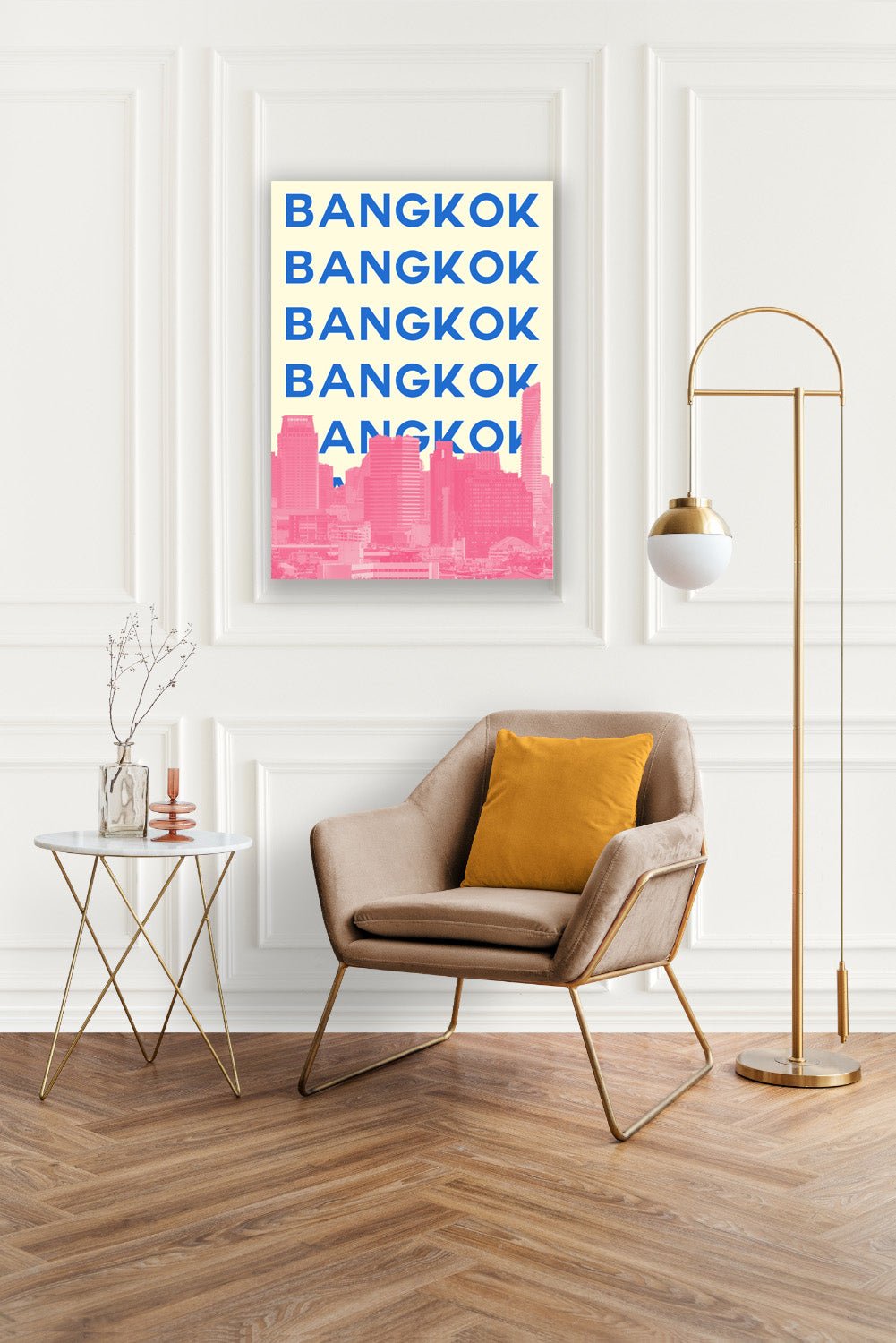 Tablou Canvas Bangkok vibrant cu litere colorate moderne | The Print Studio