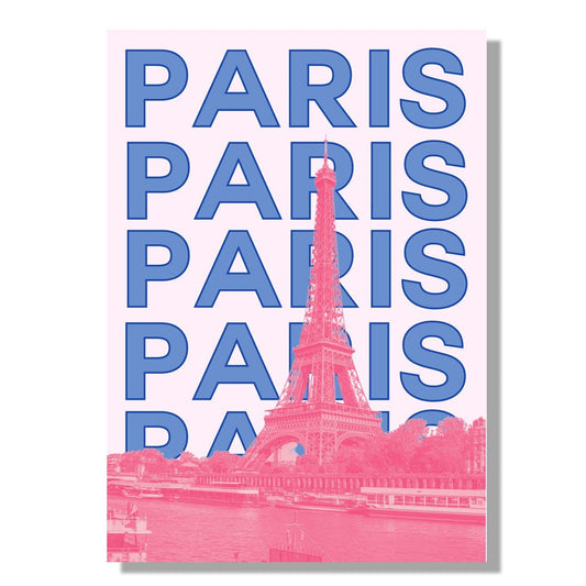 Tablou Canvas Turn Eiffel Paris in culori vibrante pop-art | The Print Studio