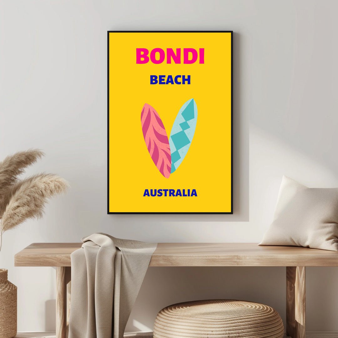 Tablou Canvas plaja Bondi Australia in culori vii si moderne | The Print Studio