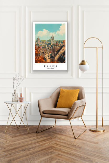 Tablou Canvas oras Oxford turle sub cer senin artistic | The Print Studio