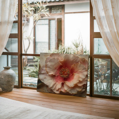 Tablou Canvas floare roz delicata cu detalii realiste | The Print Studio