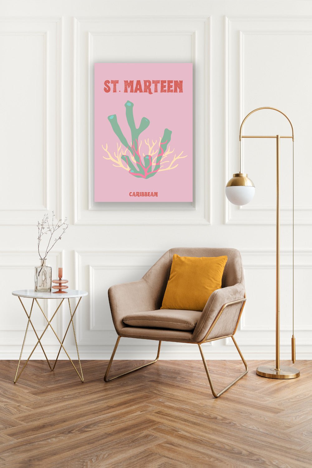 Tablou Canvas corali tropicali St. Marteen in stil modern | The Print Studio