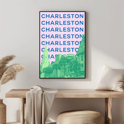 Tablou Canvas Charleston in culori vibrante pop art | The Print Studio
