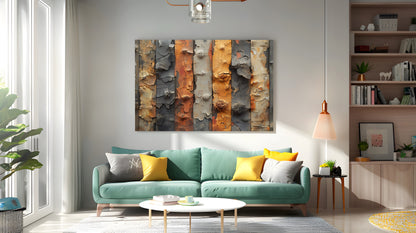 Tablou Canvas Metal Ruginit in Stil Abstract | The Print Studio