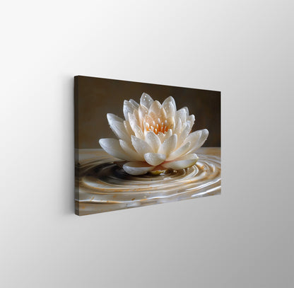 Tablou Canvas Floare lotus in apa reflexie delicata | The Print Studio
