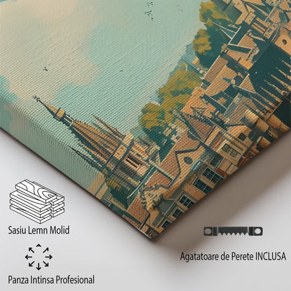 Tablou Canvas oras Oxford turle sub cer senin artistic | The Print Studio