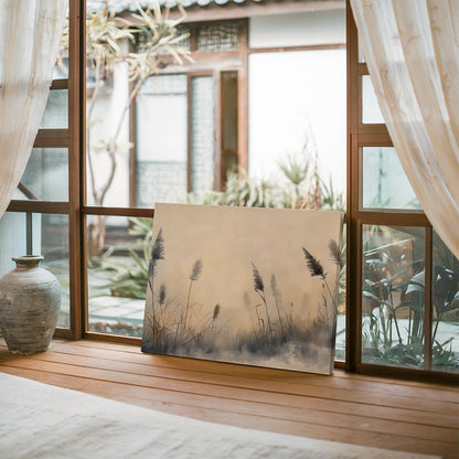 Tablou Canvas ierburi dansand in vant sub cer senin | The Print Studio