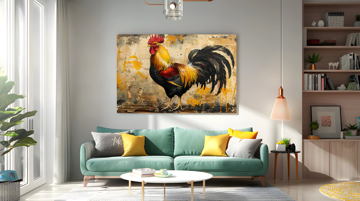 Tablou Canvas cocos vibrant contemporan pe fundal abstract | The Print Studio