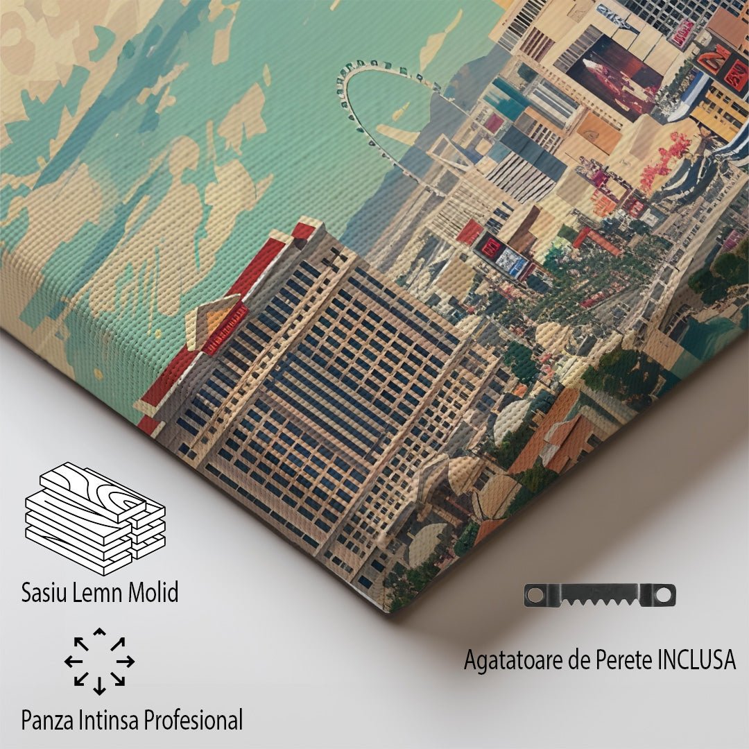 Tablou Canvas Las Vegas cer senin si fantani vibrante | The Print Studio