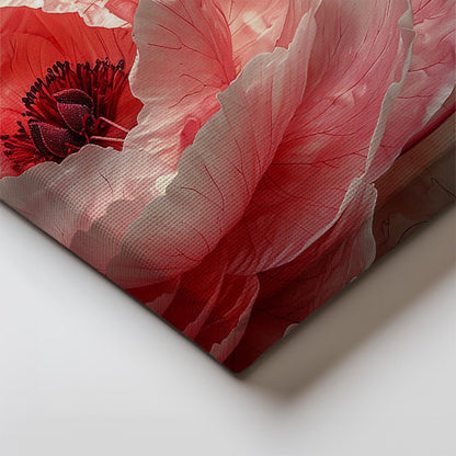Tablou Canvas bujor roz delicat pe fundal alb pur | The Print Studio