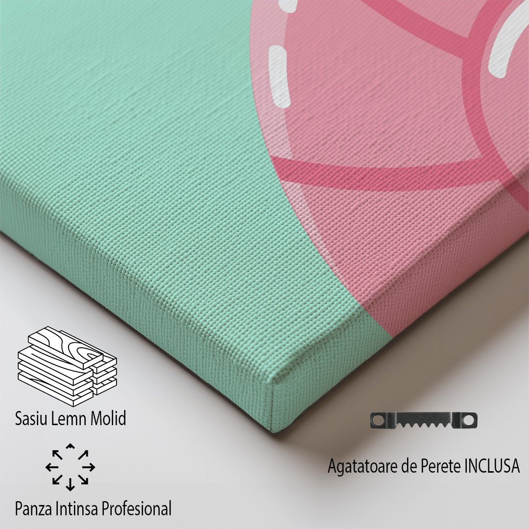 Tablou Canvas scoica roz minimalista, peisaj los Angeles | The Print Studio