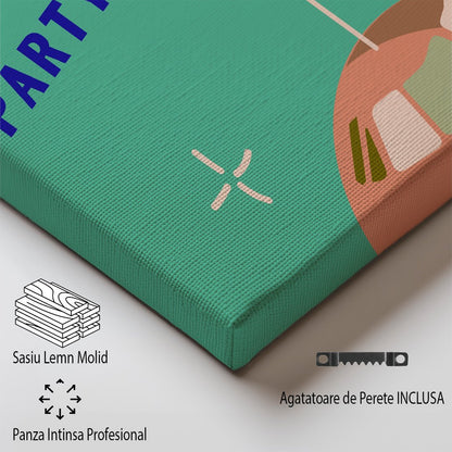 Tablou Canvas discoball Ibiza explozie vibranta culoare | The Print Studio