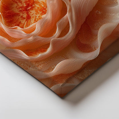 Tablou Canvas floare portocalie cu petale elegante stil abstract | The Print Studio