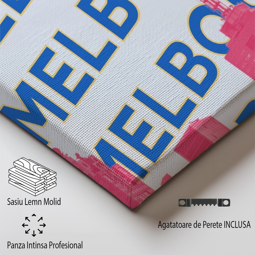 Tablou Canvas Melbourne orizont urban culori vibrante pop-art | The Print Studio