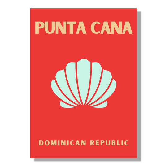 Tablou Canvas Print scoica Punta Cana rosu captivant stil minimalist