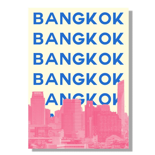 Tablou Canvas Bangkok vibrant cu litere colorate moderne | The Print Studio