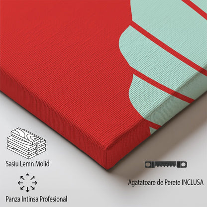 Tablou Canvas Print scoica Punta Cana rosu captivant stil minimalist