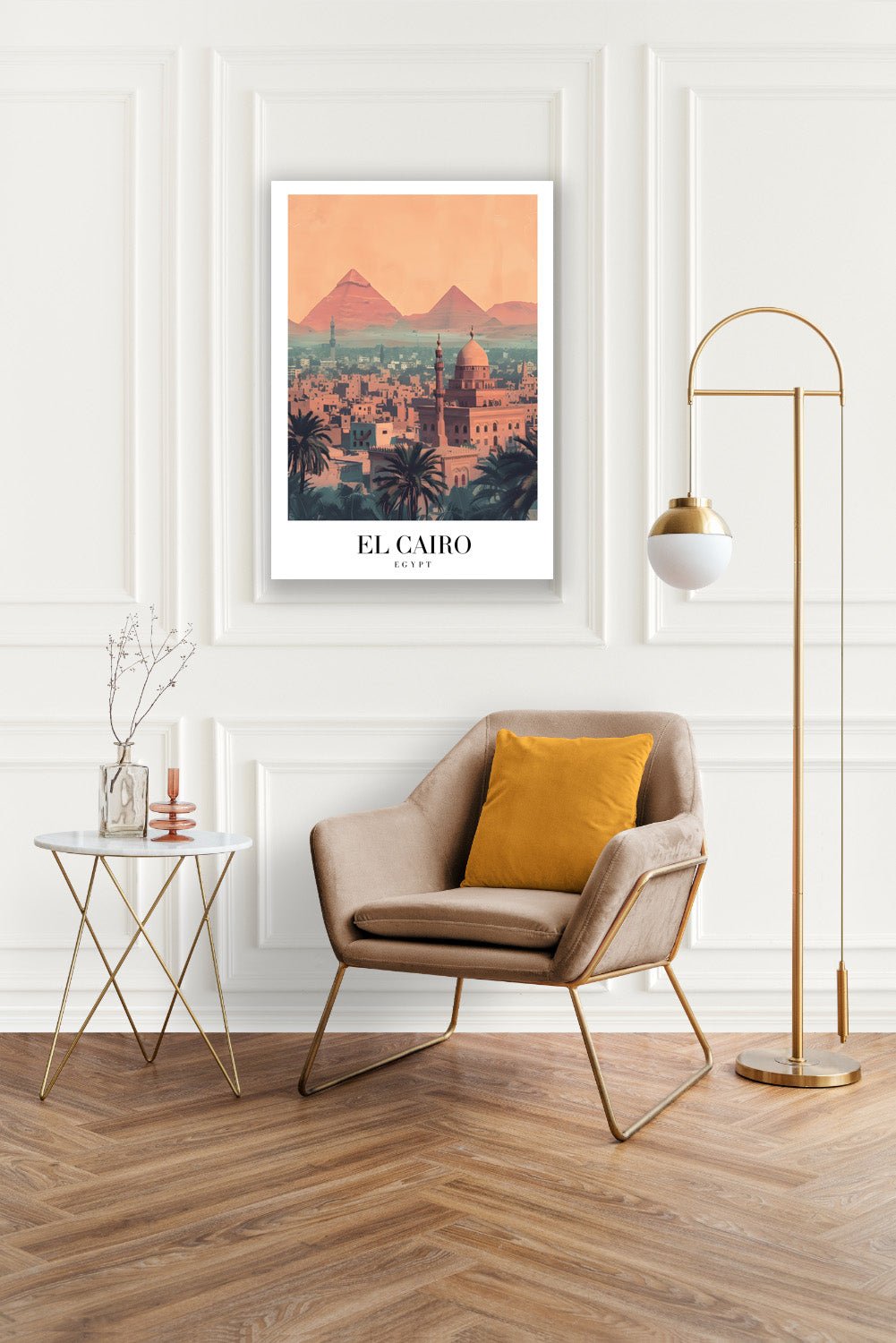 Tablou Canvas piramide Cairo in lumina apusului nostalgic | The Print Studio