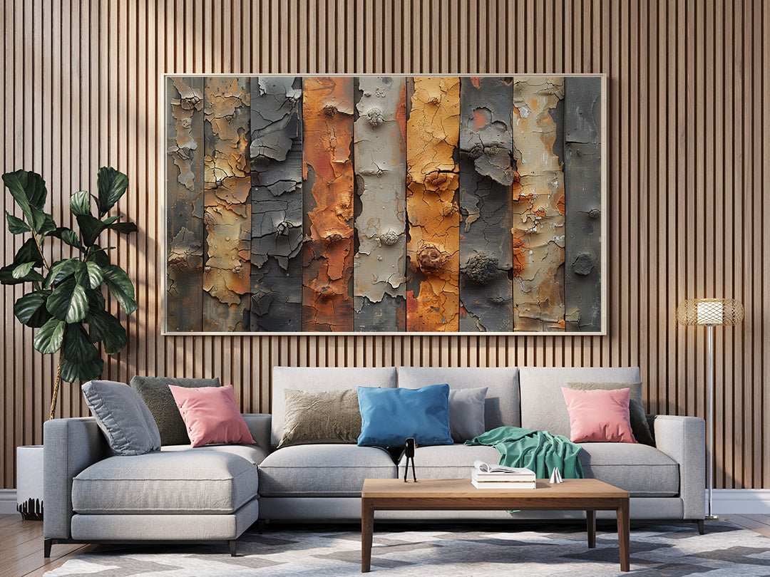 Tablou Canvas Metal Ruginit in Stil Abstract | The Print Studio