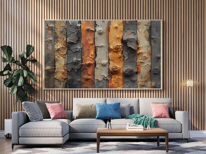 Tablou Canvas Metal Ruginit in Stil Abstract | The Print Studio