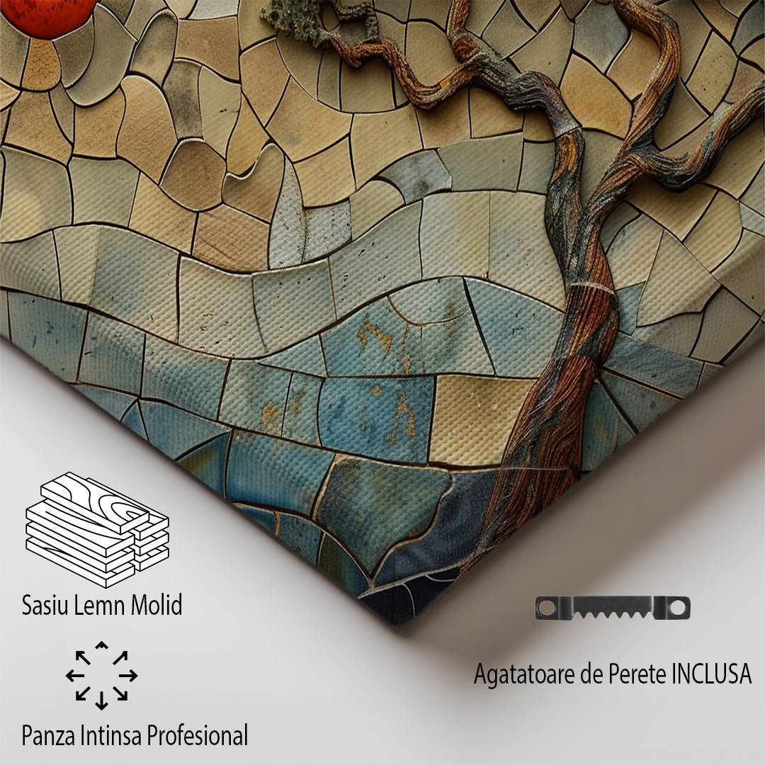 Tablou Canvas arbore mozaic vibrant in peisaj abstract | The Print Studio
