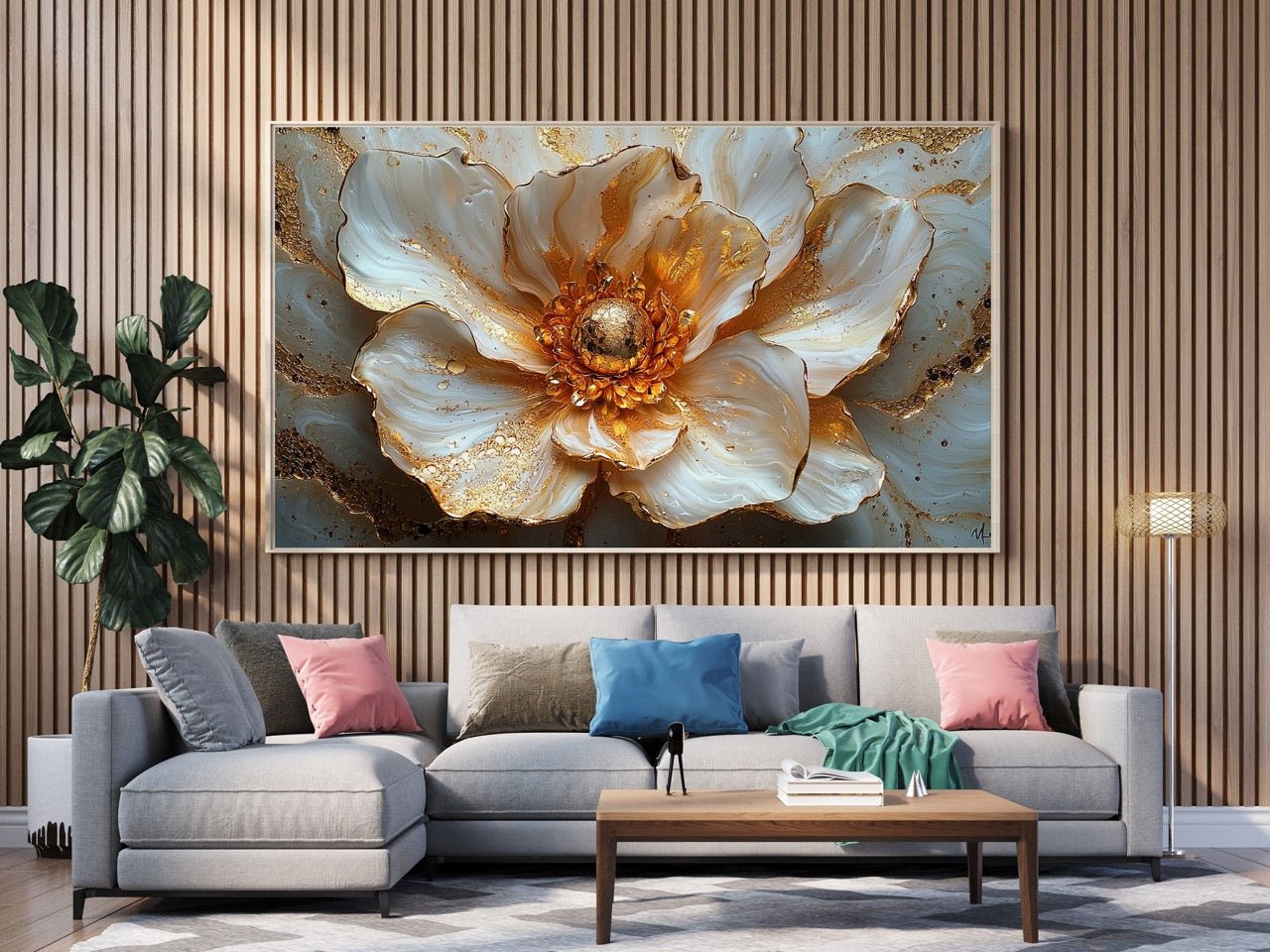 Tablou Canvas Natura Floare Aurie Unică pentru Livingroom