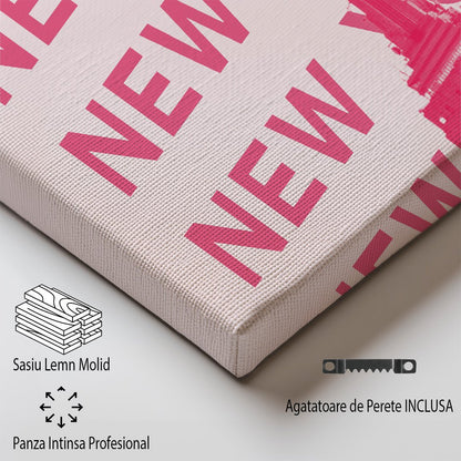 Tablou Canvas Empire State roz pe fundal modern New York | The Print Studio