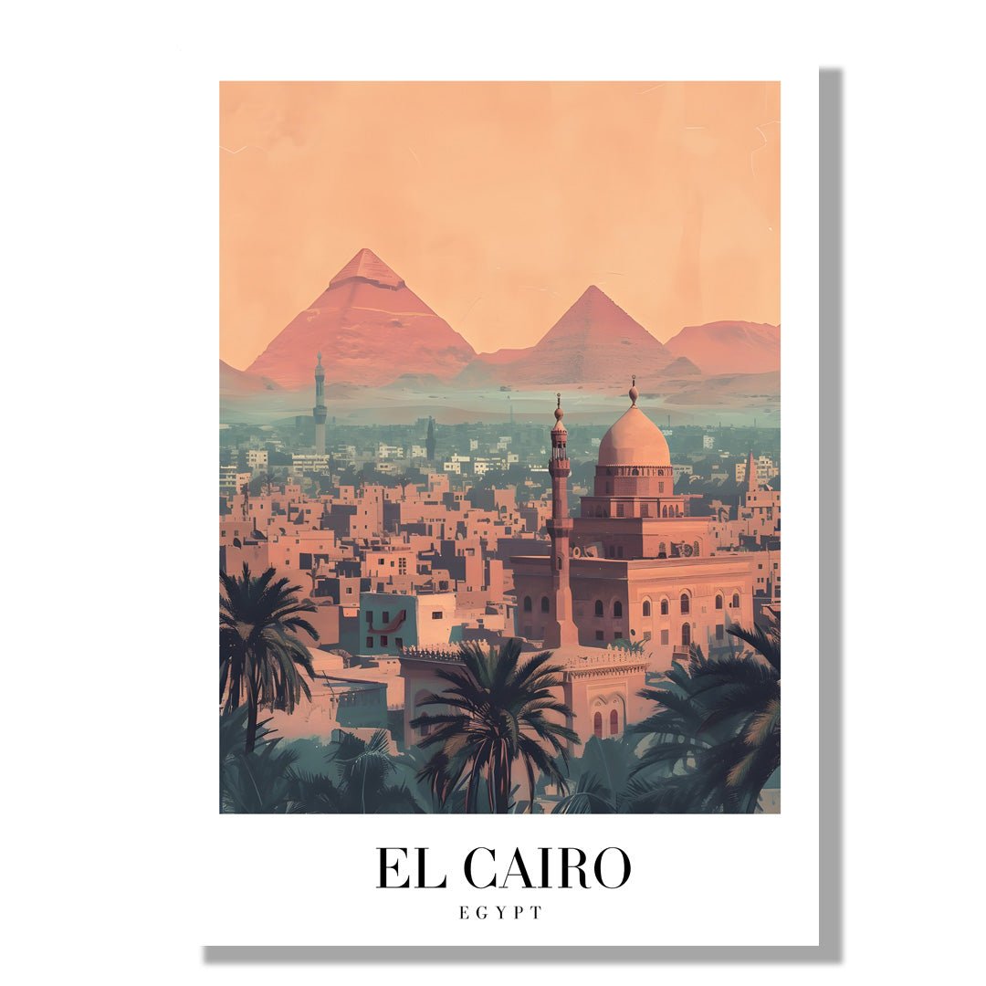 Tablou Canvas piramide Cairo in lumina apusului nostalgic | The Print Studio