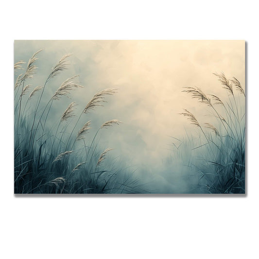 Tablou Canvas iarba leganata sub cerul de apus | The Print Studio