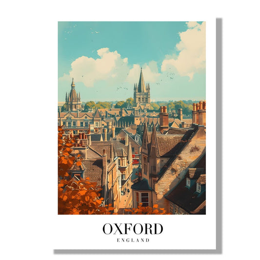 Tablou Canvas oras Oxford turle sub cer senin artistic | The Print Studio