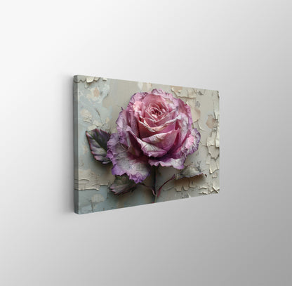 Tablou Canvas trandafir roz elegant in detalii realiste | The Print Studio