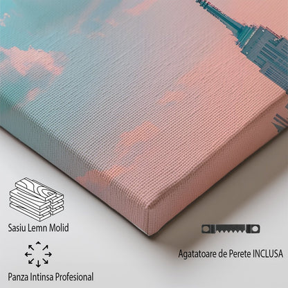 Tablou Canvas Print New York epic, cladiri inalte, cer pastelat, stil modern