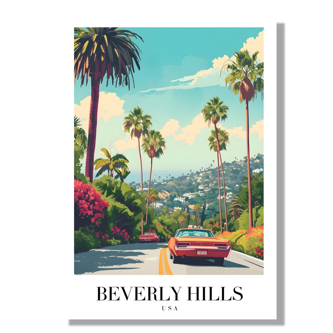Tablou Canvas Print Beverly Hills palmieri nostalgie calatorie stil retro