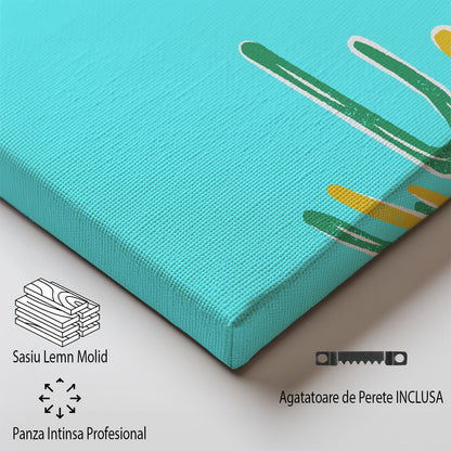 Tablou Canvas golful Amalfi turcoaz in stil minimalist vibrant | The Print Studio