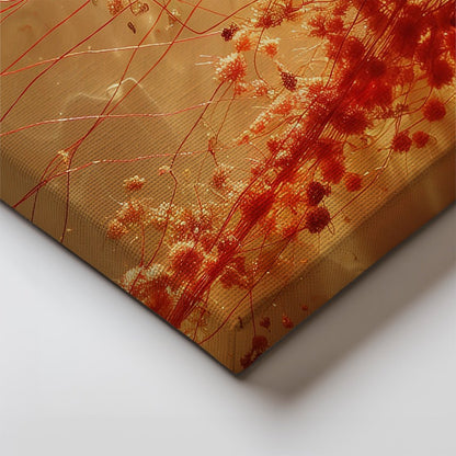 Tablou Canvas floare rosie delicata pe fond luminos abstract | The Print Studio