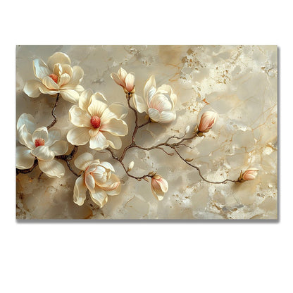 Tablou Canvas magnolii delicate pe ramuri in stil realist | The Print Studio