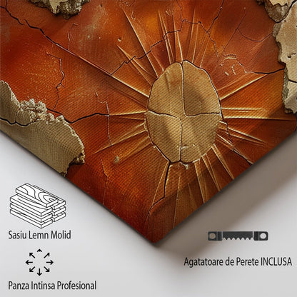 Tablou Canvas soare stralucind pe pamant crapat abstract | The Print Studio