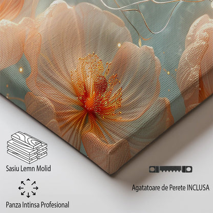 Tablou Canvas flori eterice scanteietoare in tonuri pastelate | The Print Studio
