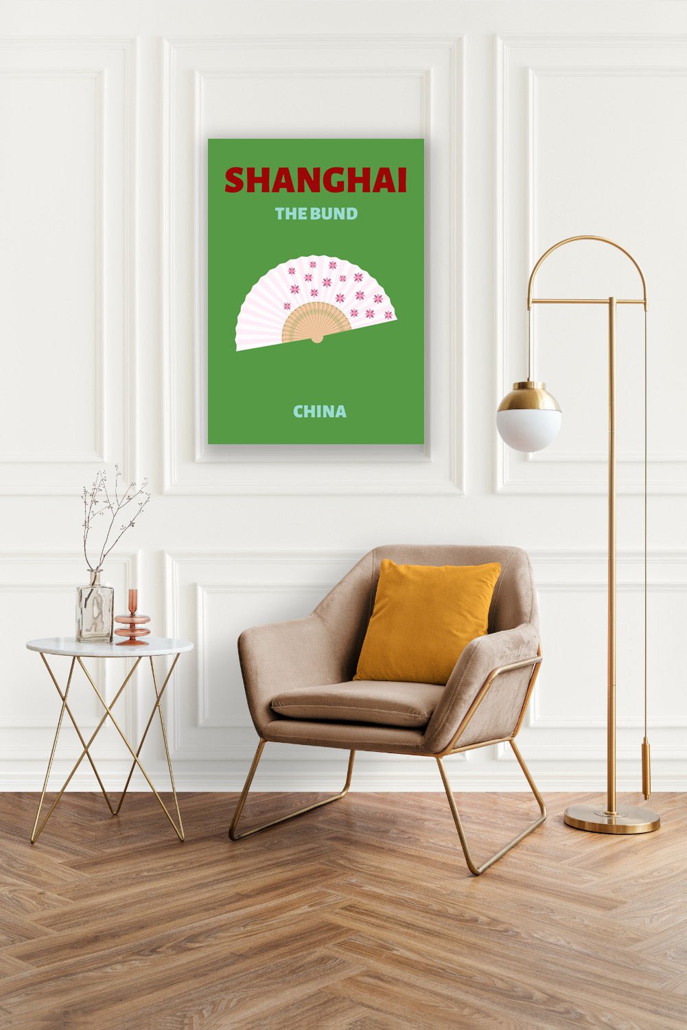 Tablou Canvas ventilator Shanghai verde minimalist si elegant | The Print Studio