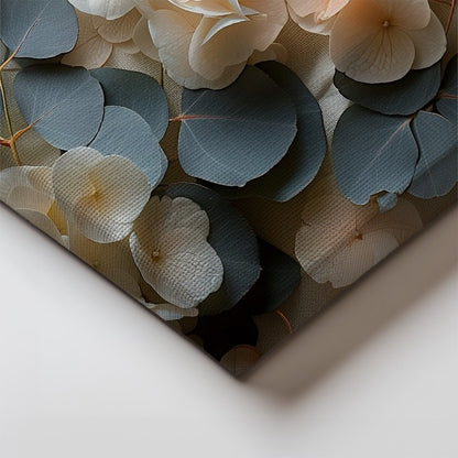 Tablou Canvas flori delicate si frunze elegante in natura romantic realista | The Print Studio