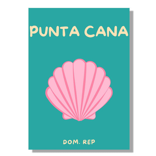 Tablou Canvas Print scoica Punta Cana roz vibrant, stil modern