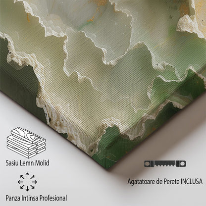 Tablou Canvas verde marmura stratificata | The Print Studio
